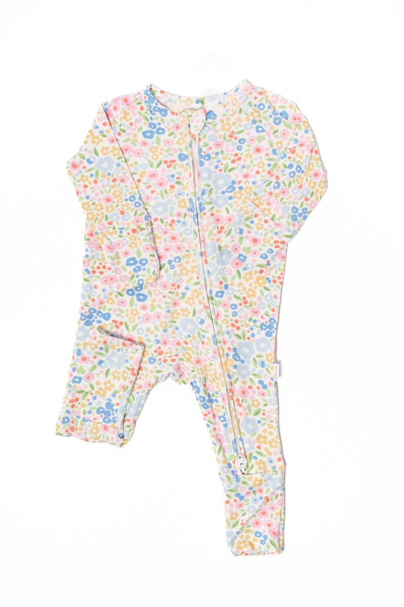 Multi-Colored Flower Sleep Romper