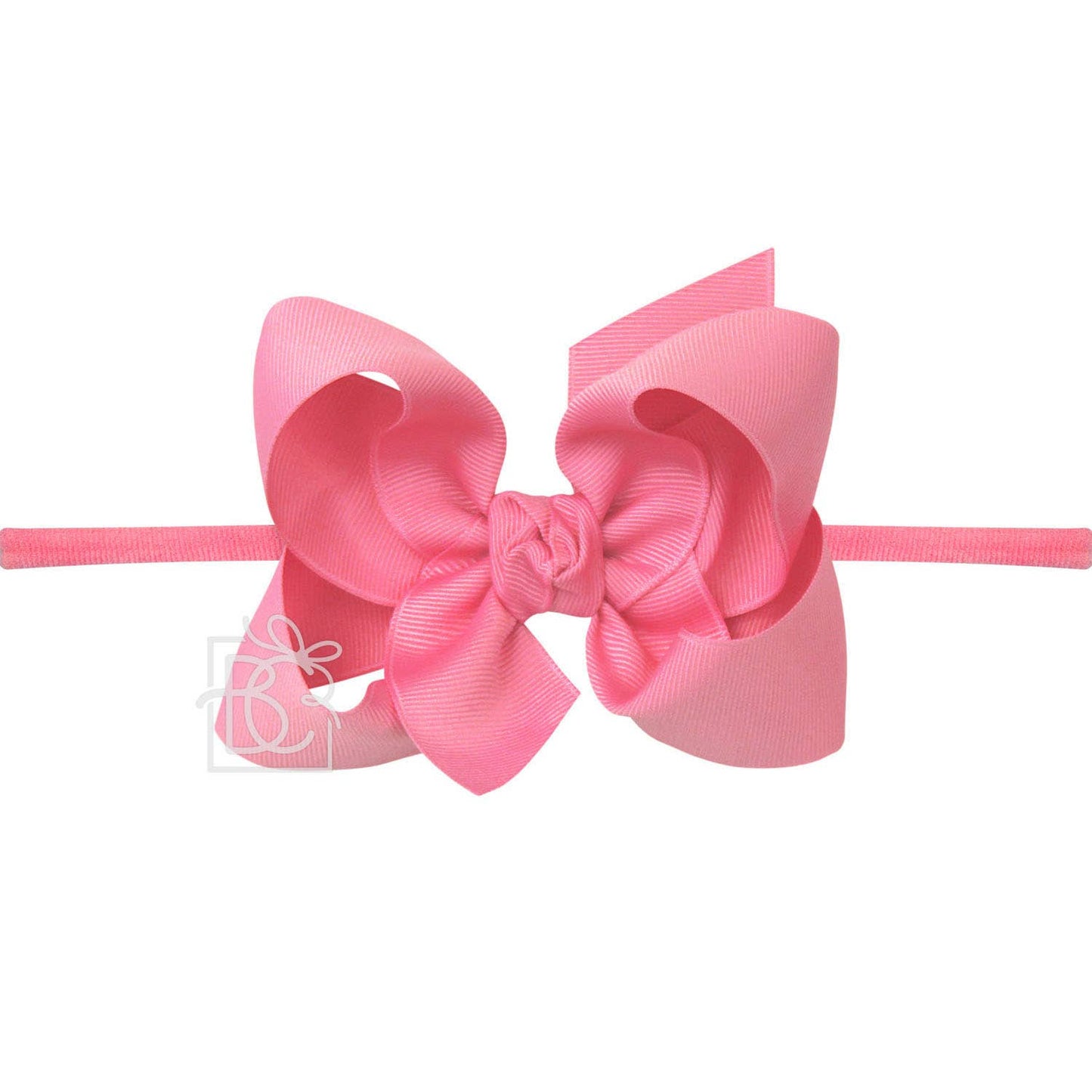 1/4" Nylon Pantyhose Headband w/ Signature Grosgrain Bow: 3.5" Medium