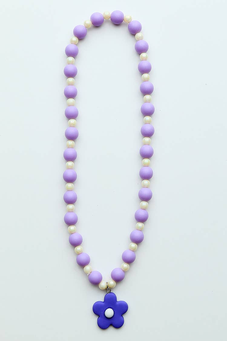 Flower Power Necklace: Lavender