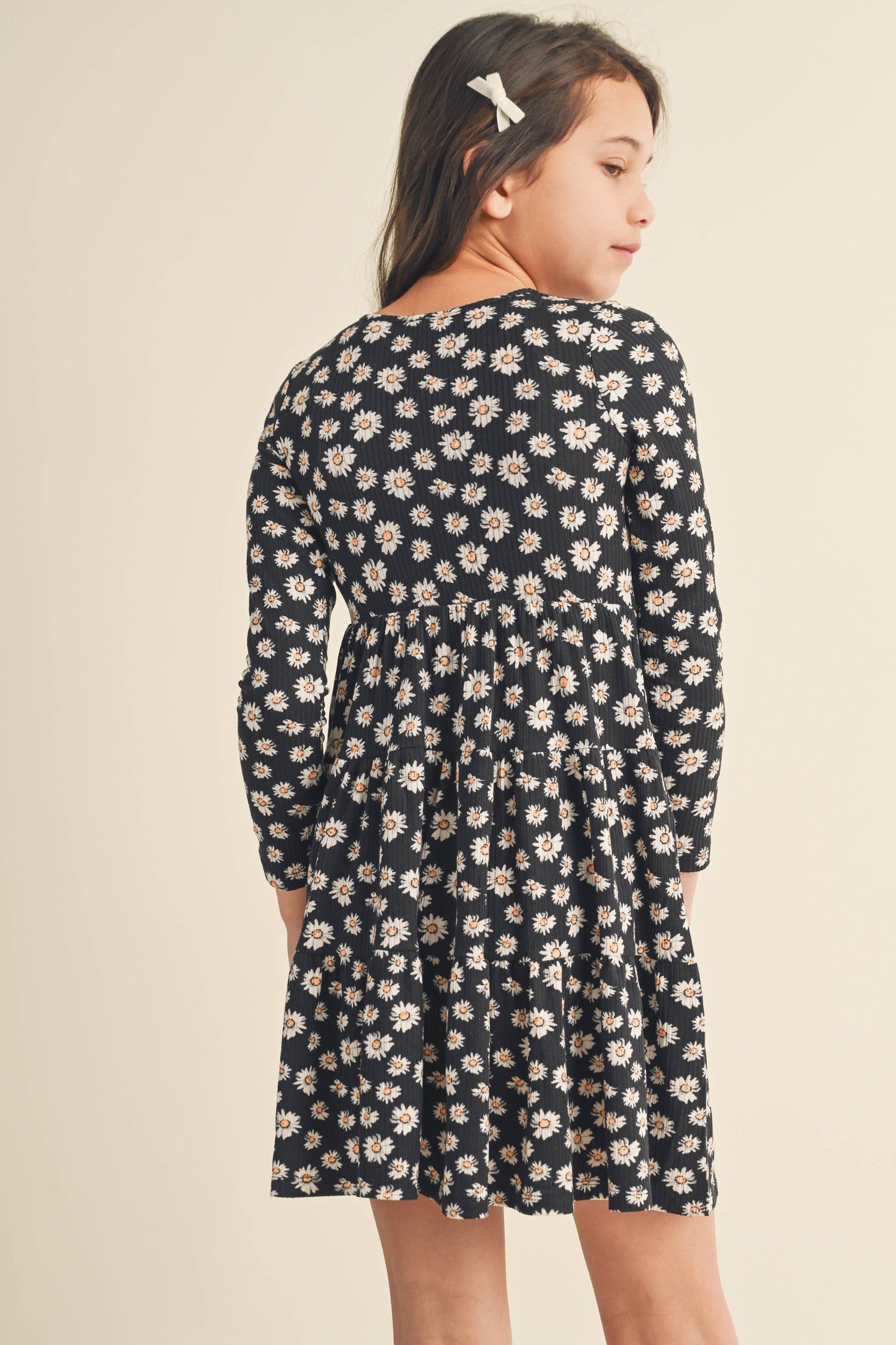 Long-Sleeved Tiered Dress