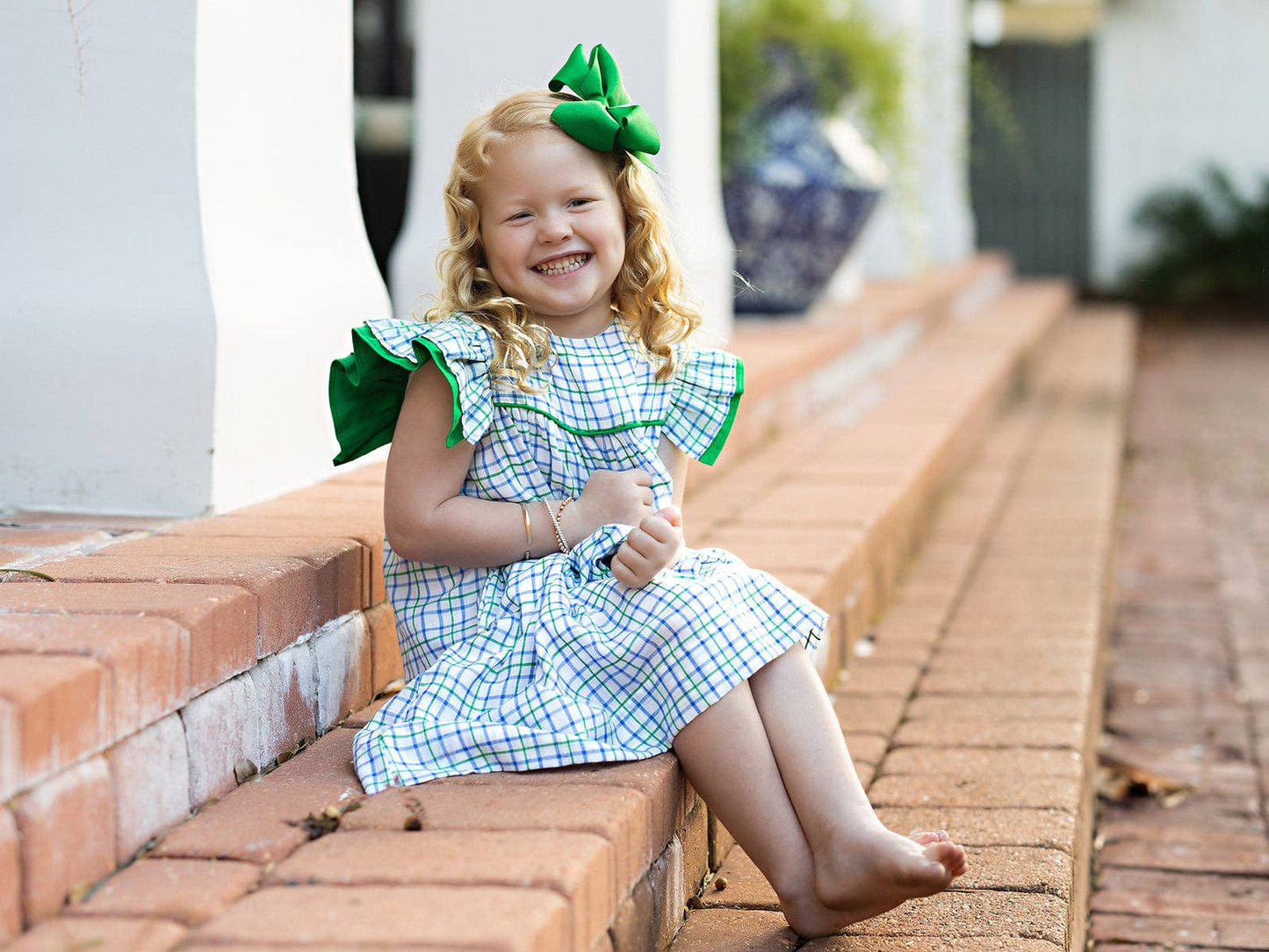 Kelly Navy Plaid Kid's Dress