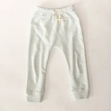 Light Blue & White Stripe Knit Pant