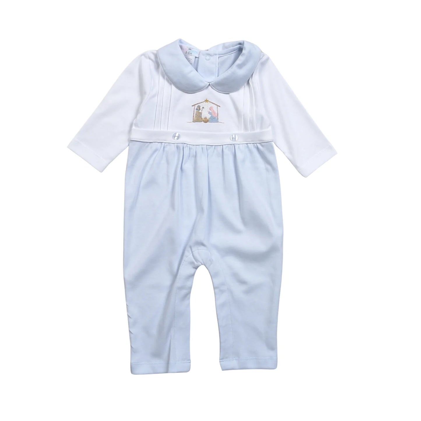 Blue Holy Night Hand Embroidered Romper