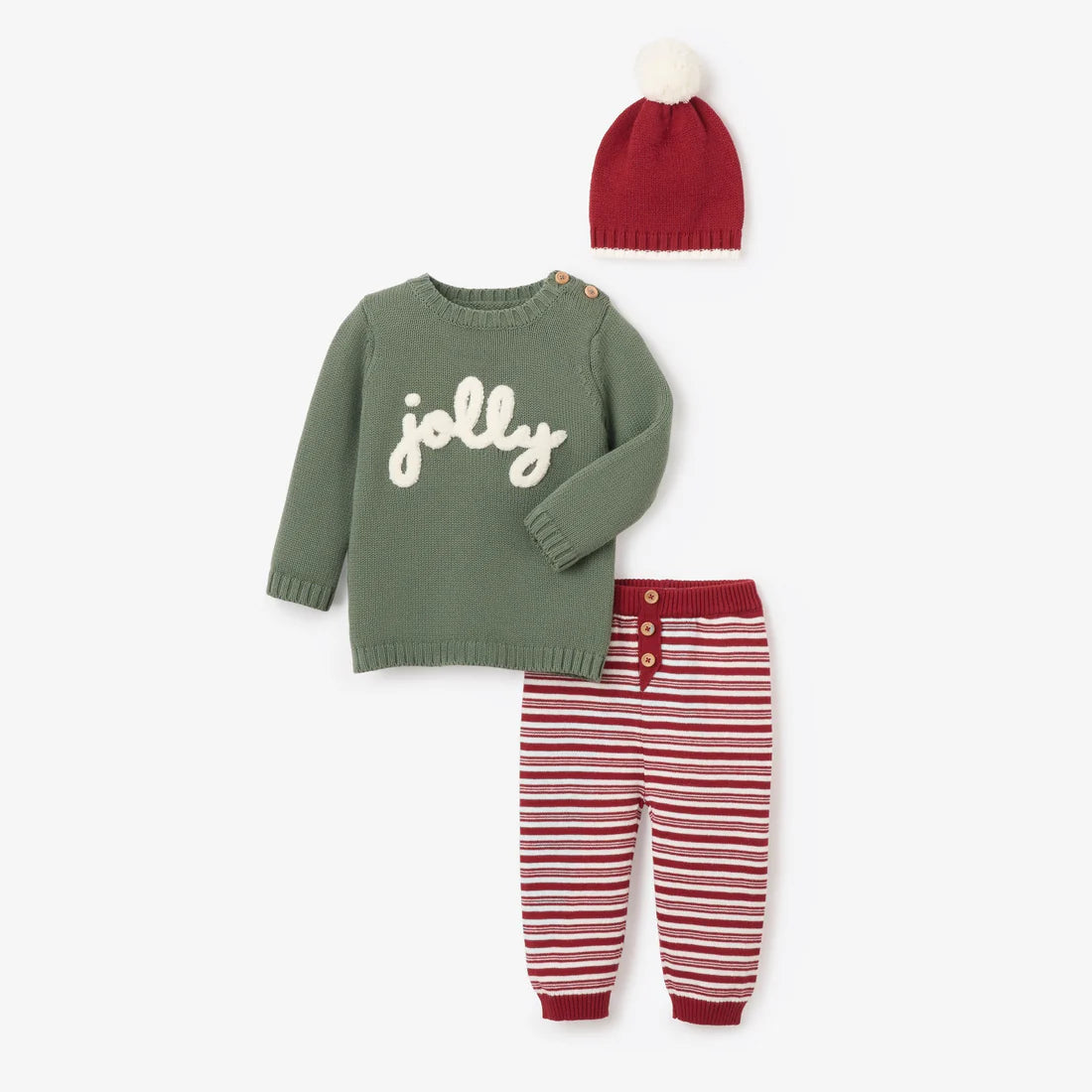 Jolly Sweater with Knit Pants & Hat