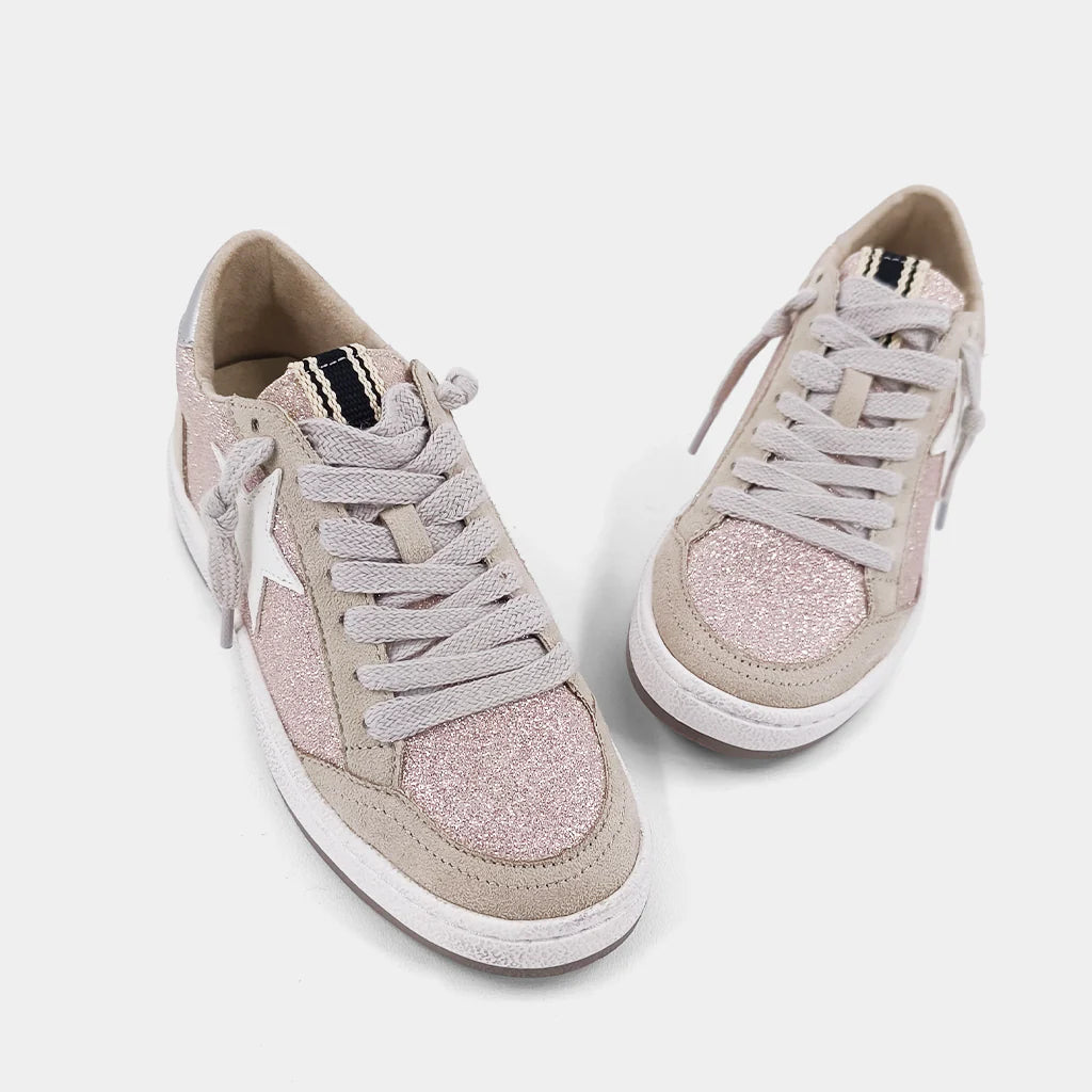Paz Kids, Champagne Glitter Tennis Shoes
