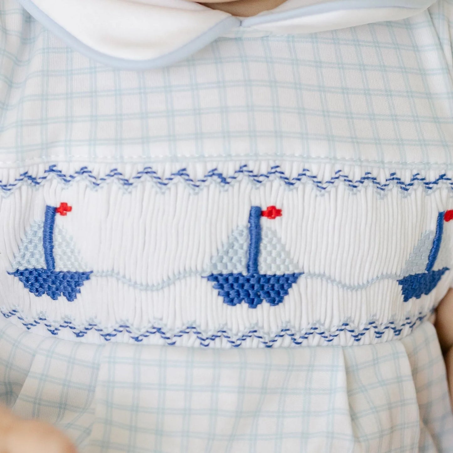 Ahoy Smocked Collared Bubble