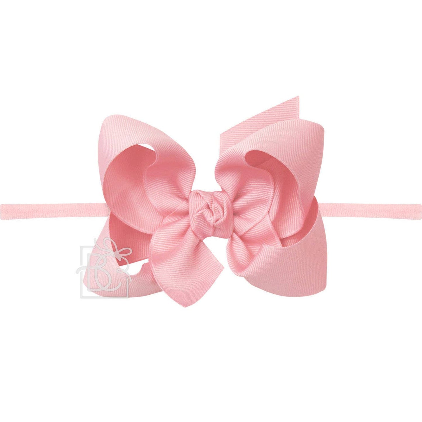 1/4" Nylon Pantyhose Headband w/ Signature Grosgrain Bow: 3.5" Medium