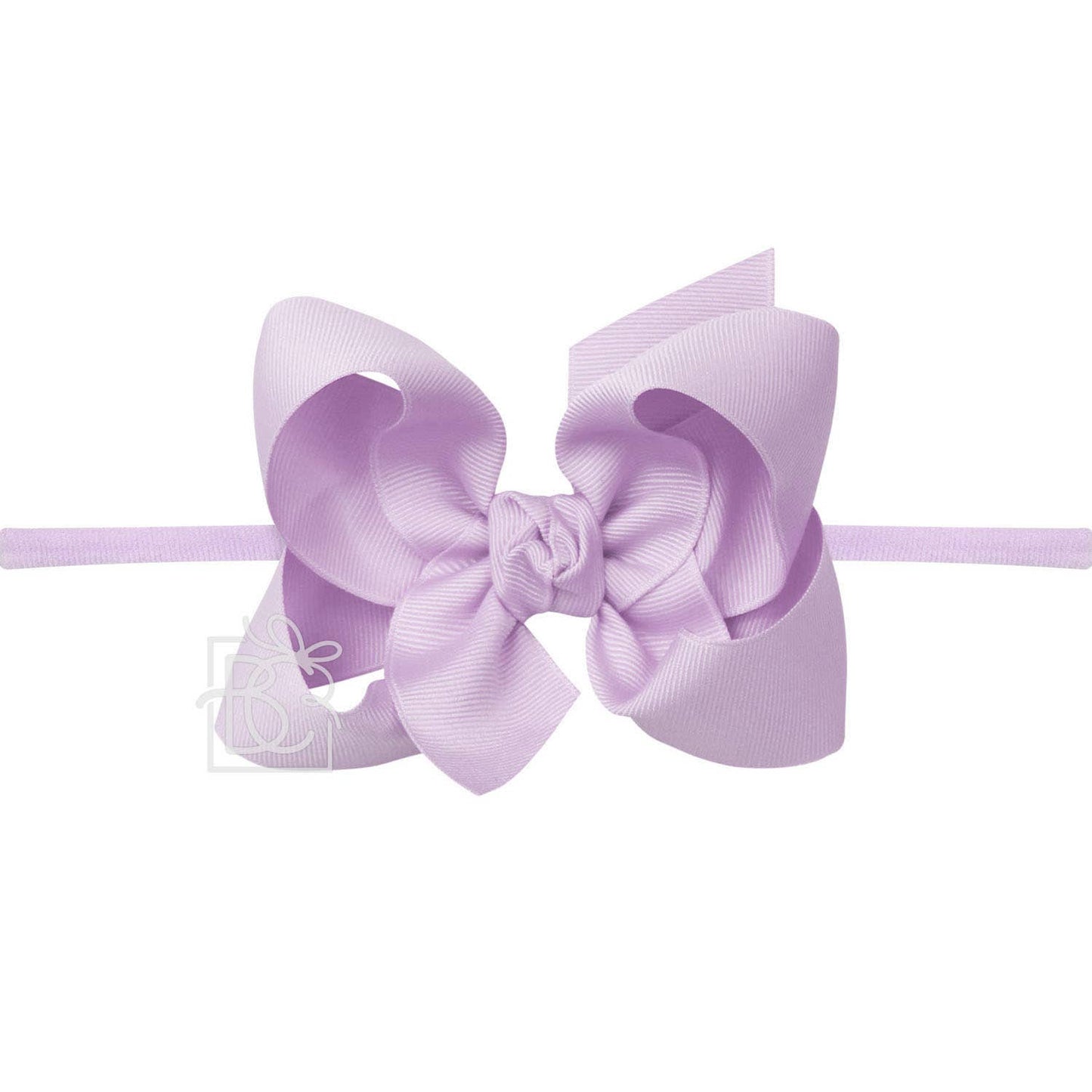 1/4" Nylon Pantyhose Headband w/ Signature Grosgrain Bow: 3.5" Medium