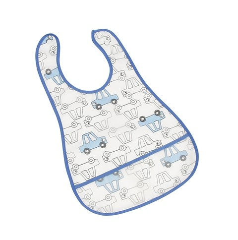 Blue Cars Wipeable Bib
