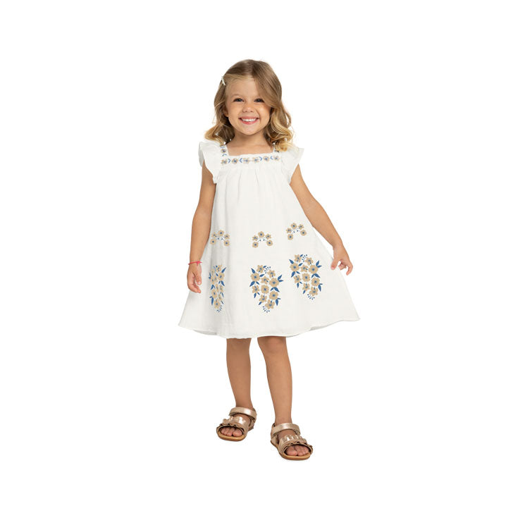 Off White Floral Dress