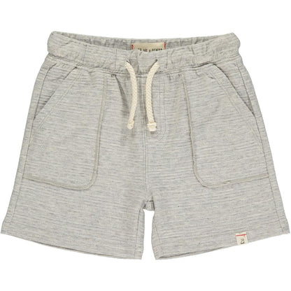 Grey Ribbed Shorts