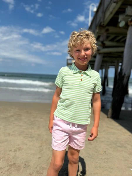 Lime Stripe Polo