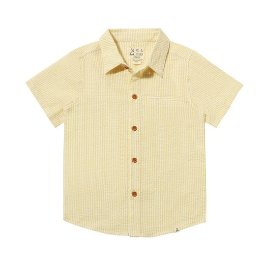 Yellow Seersucker Polo