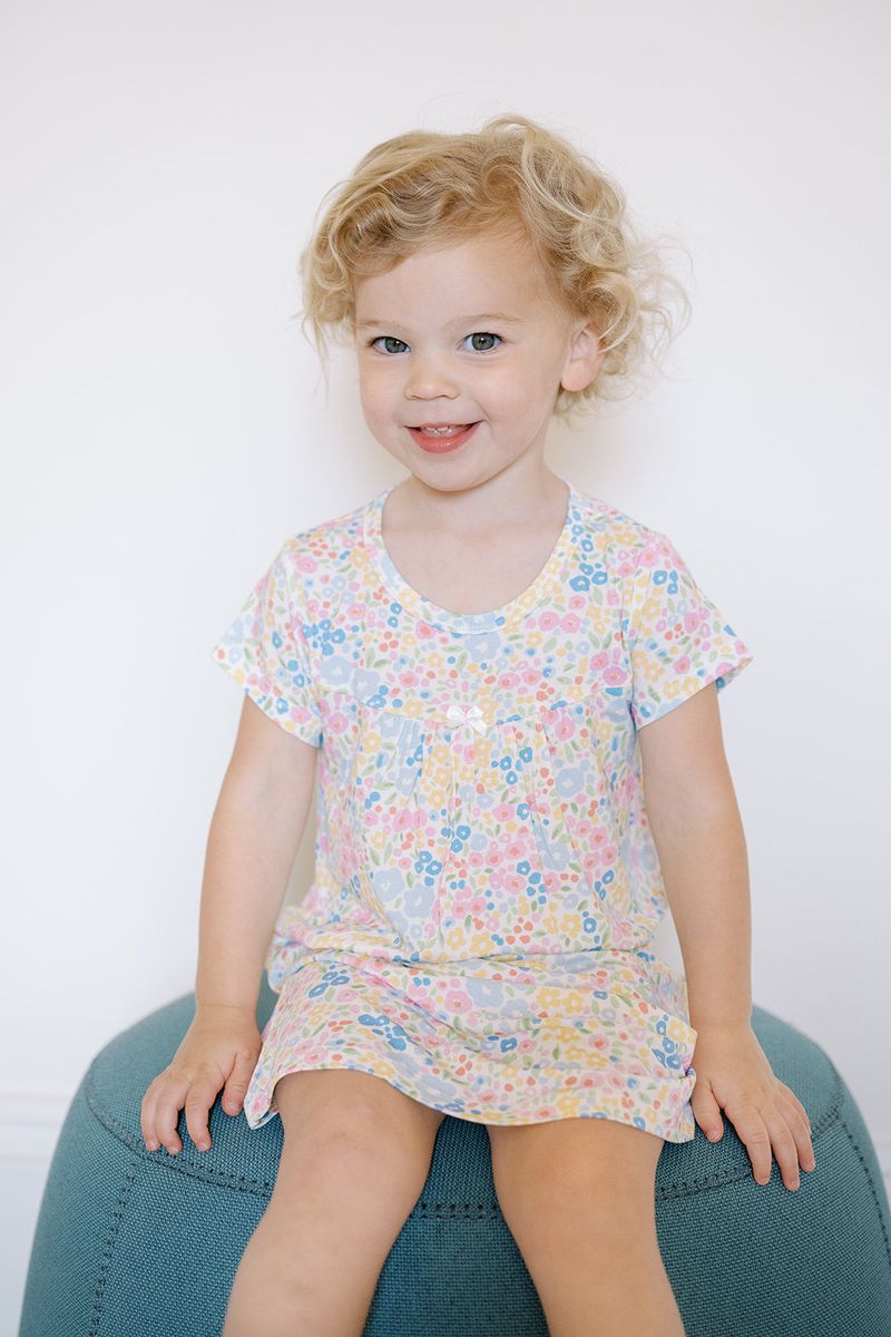 Multi-Colored Flower Bamboo Dress