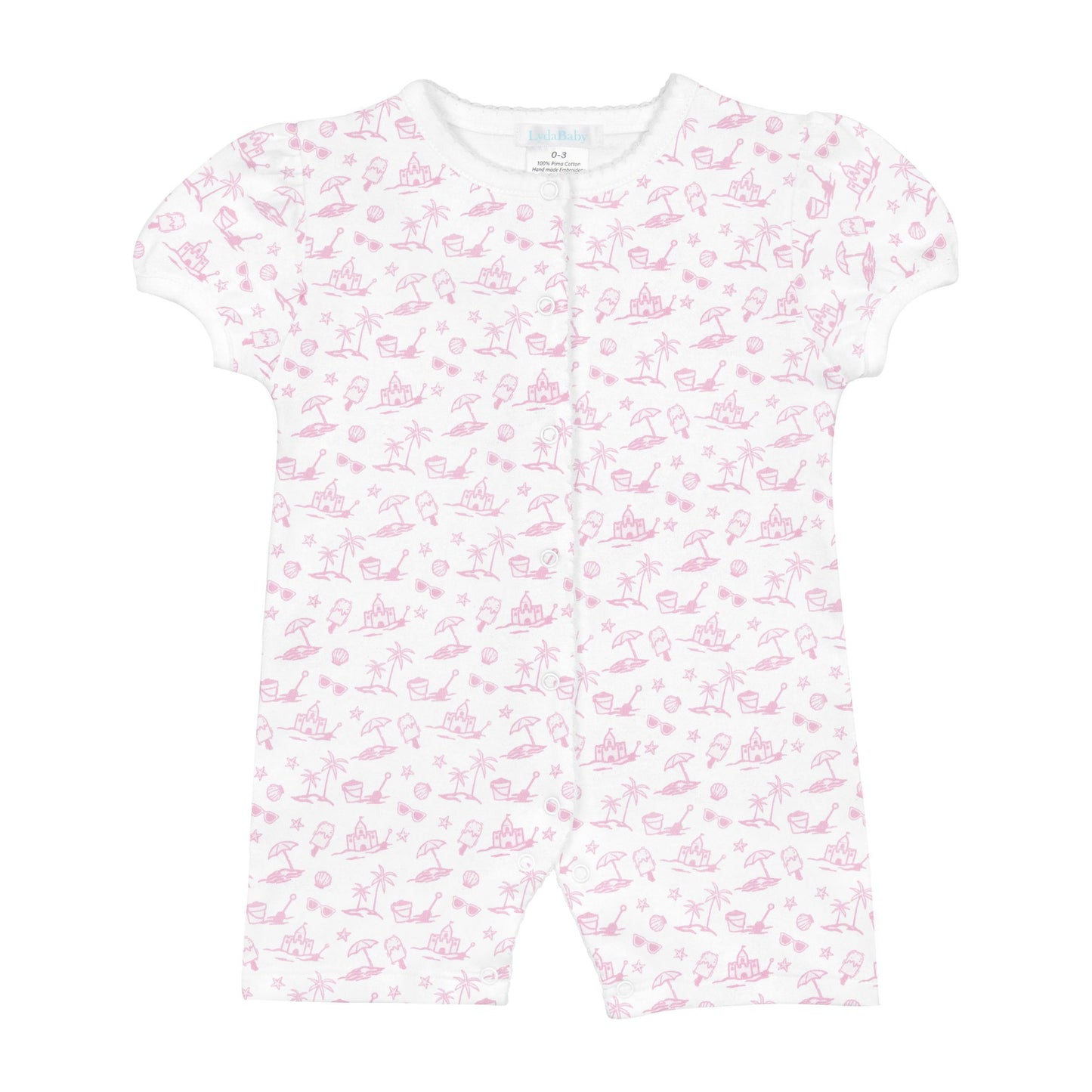 Summer Doodles Pink Romper