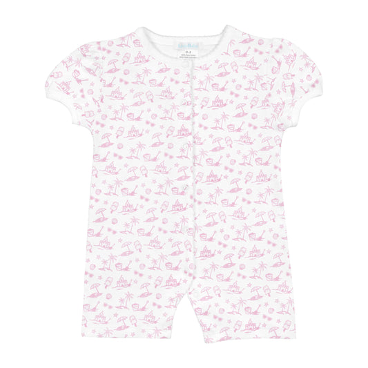 Summer Doodles Pink Romper