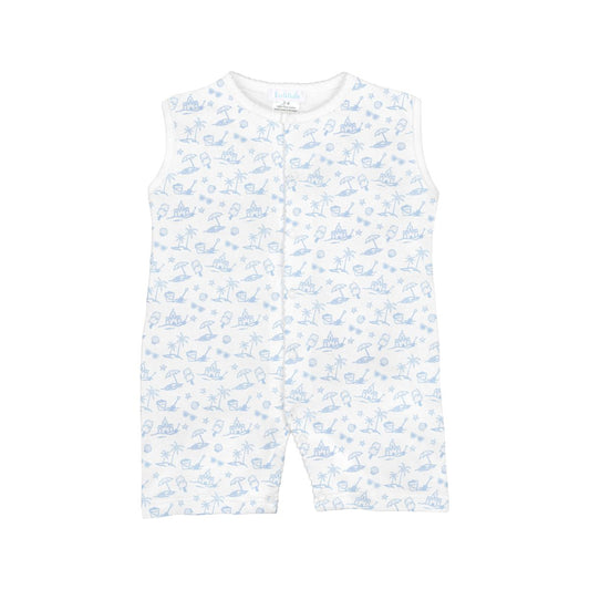 Summer Doodles Blue Romper