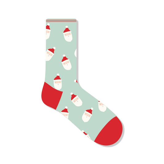 Adult Whimsy Santa Scatter Santa Socks