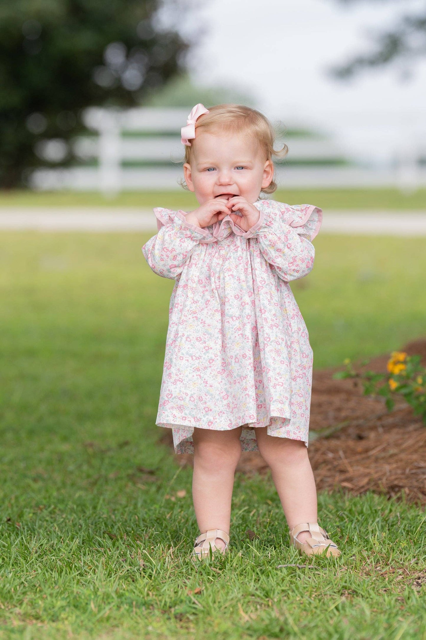 Layla Light Pink Floral Kid's Bloomer Set