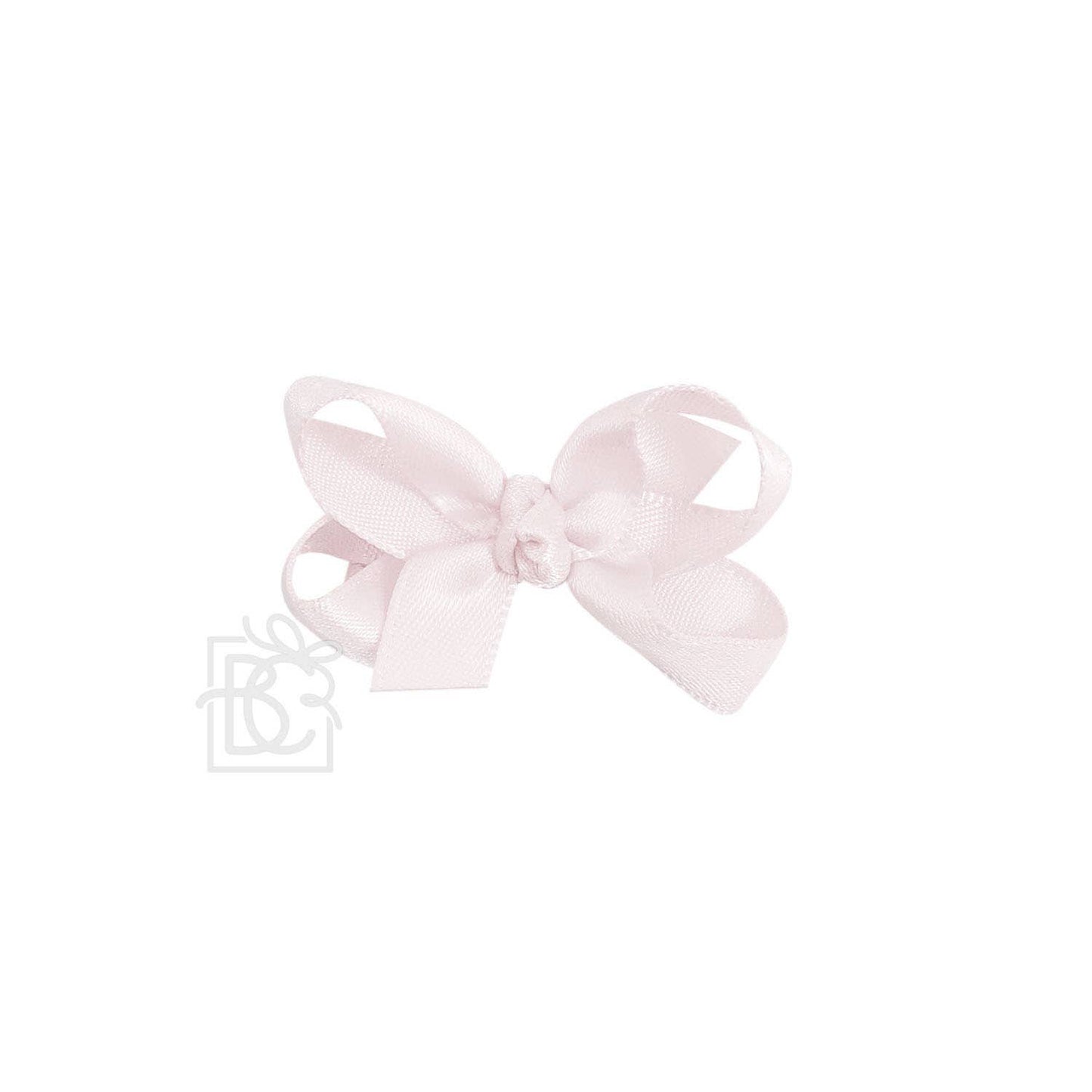 SATIN BOW ON CLIP: POWDER BLUE / 5.5" Huge - 2.25" Ribbon on Alligator Clip