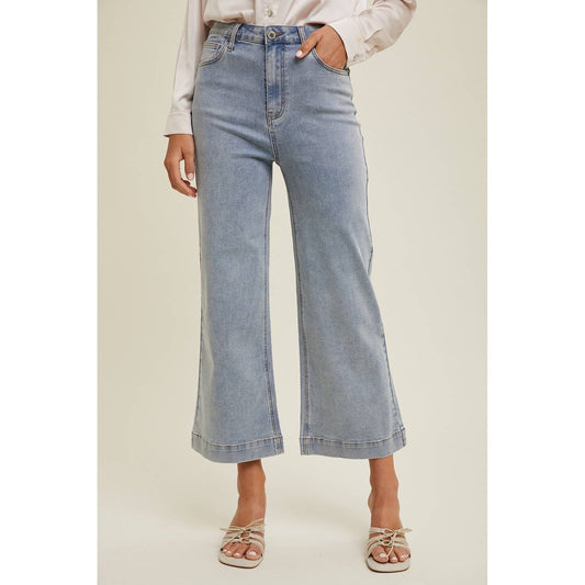 Women's Flare Crop Denim Pants