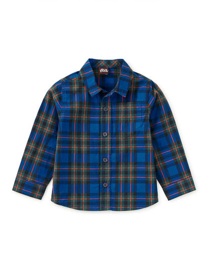 Blue Plaid Button Up