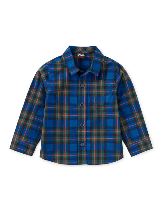 Blue Plaid Button Up