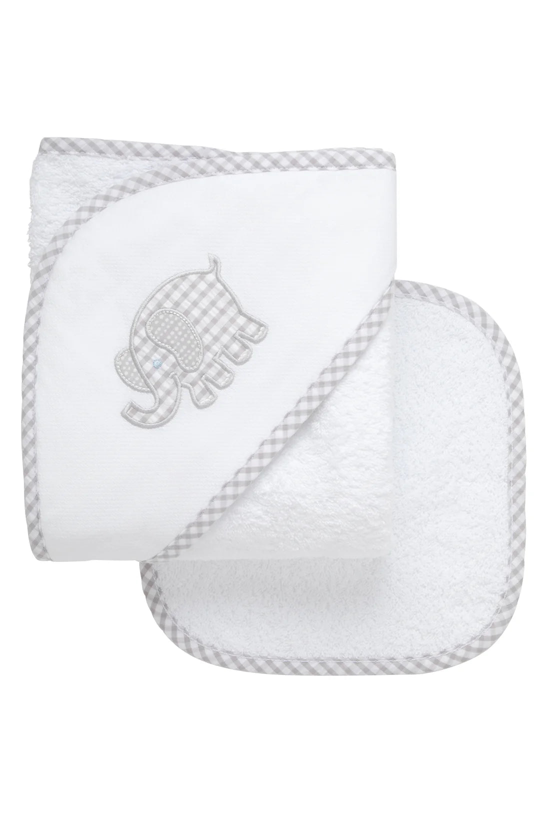 Elephant Baby Hooded Towel & Washcloth Set