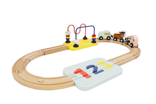 Wooden Railway Puzzle Set