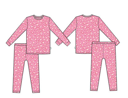 Pink Leopard Long Sleeve Jammies Set