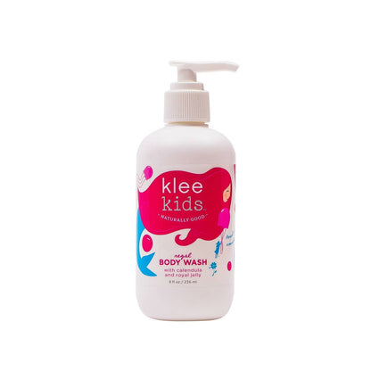 Klee Kids body wash bottle on a white background