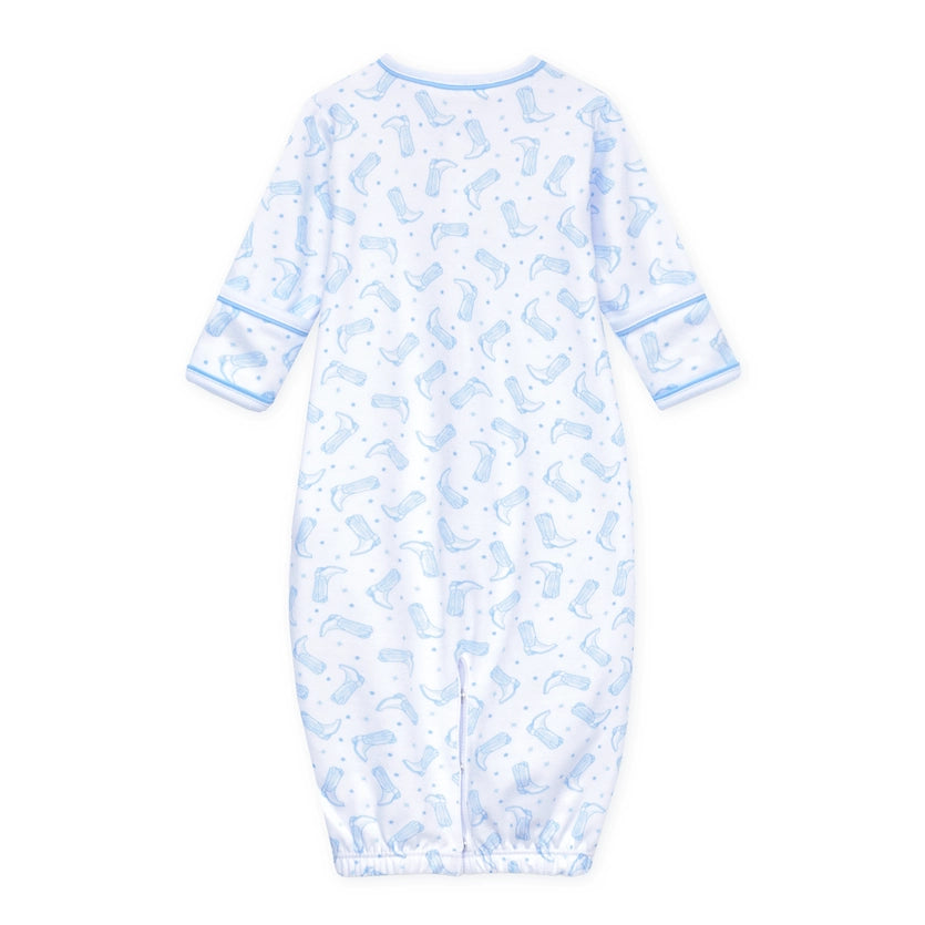 Blue Cowboy Boots Ruffle Converter Gown