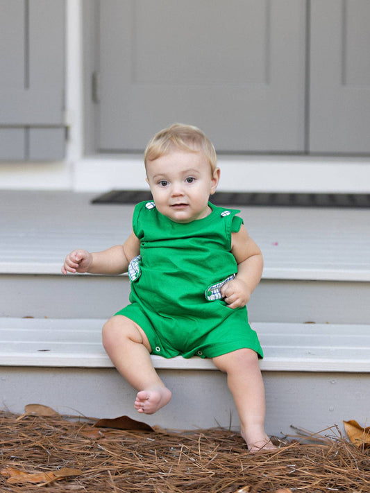 Kelly Green Kid's Romper