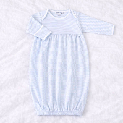 Mini Stripes Gown - Blue