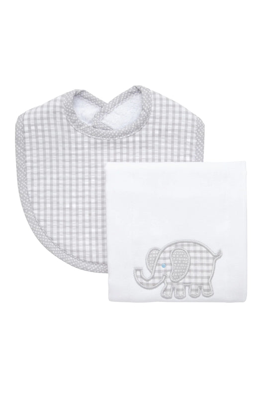 Elephant Basic Bib & Burp Boxed Set