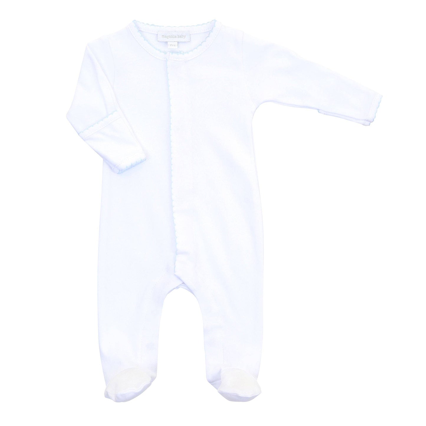 Solid Essentials White Blue Footie