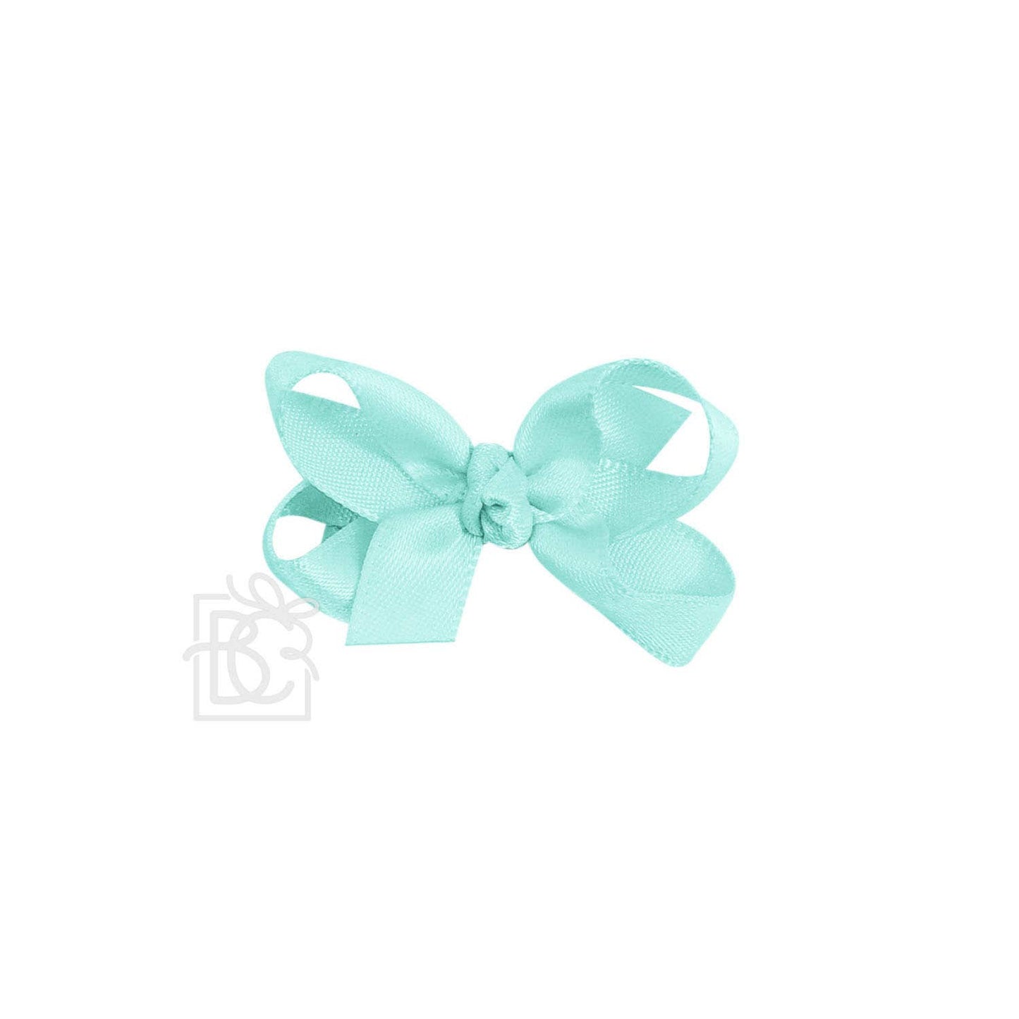 SATIN BOW ON CLIP: POWDER PINK / 5.5" Huge - 2.25" Ribbon on Alligator Clip