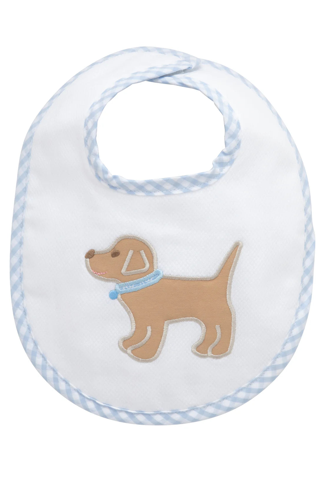 Blue Puppy Applique Basic Bib