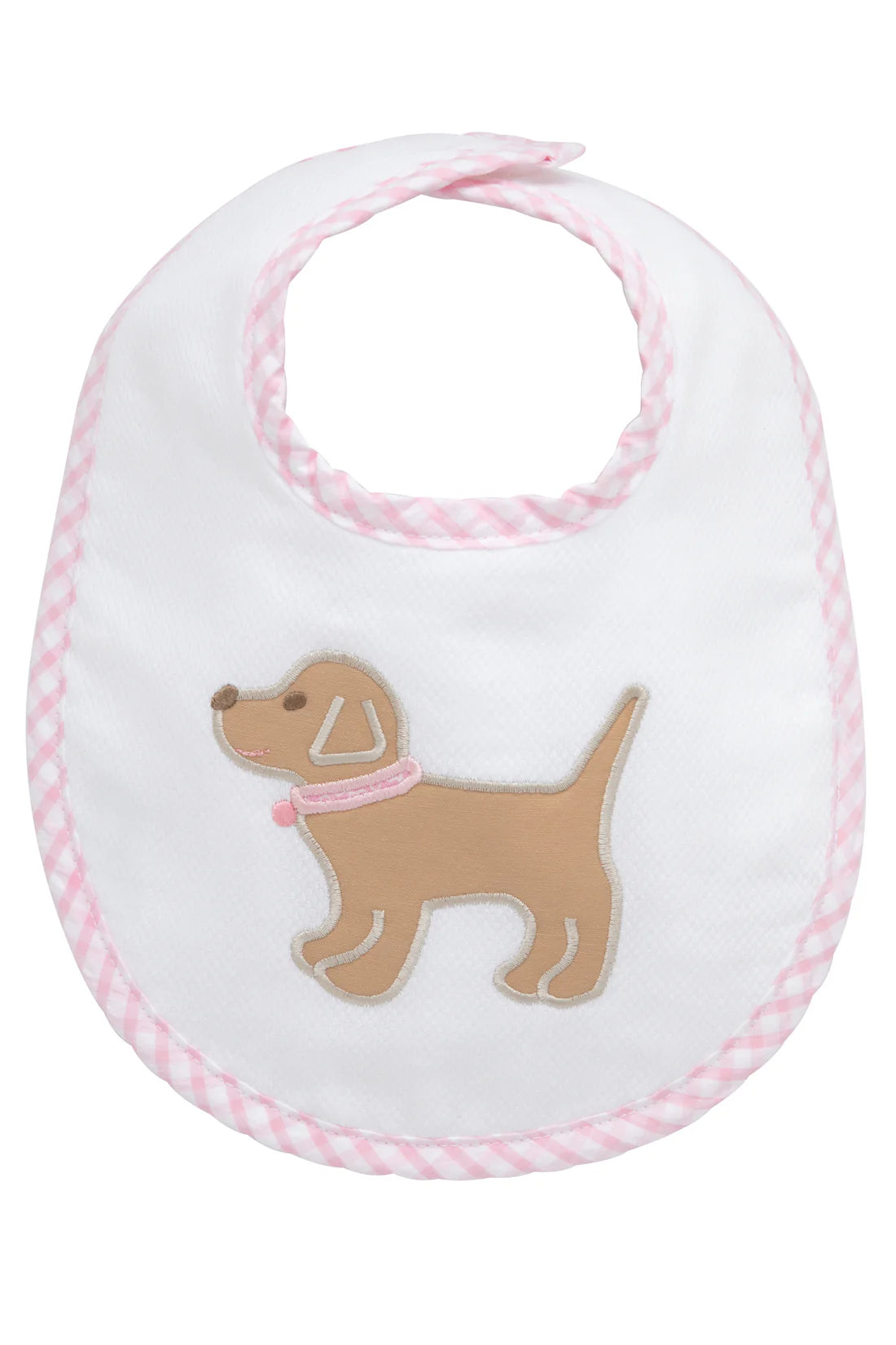 Pink Puppy Applique Basic Bib