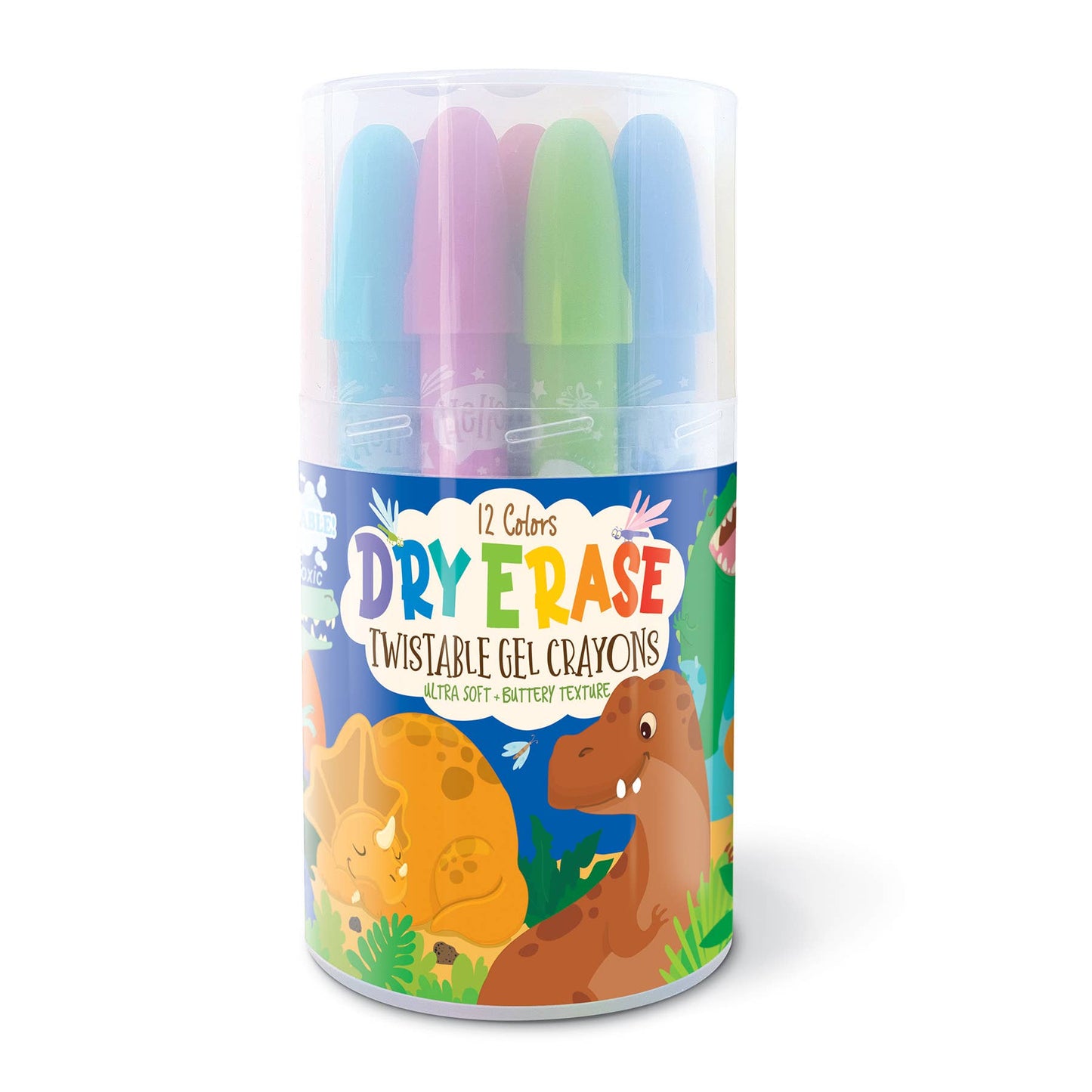 Dry Erase Twistable Gel Crayons- Dinosaur World