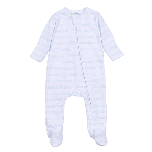 Baby of Mine Zip Footie - Light Blue