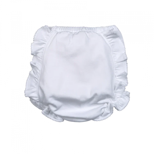 Pima Knit White Diaper Cover