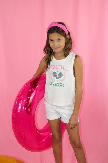 Pickleball Embroidery Tank Top