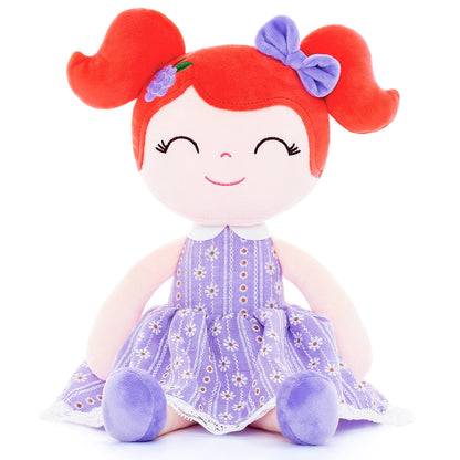 Grape Lilac Plush Doll With Red Hair