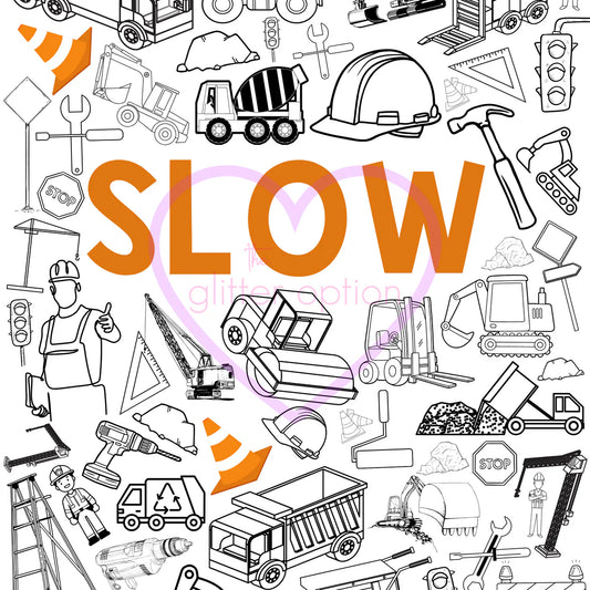 Construction Coloring Poster