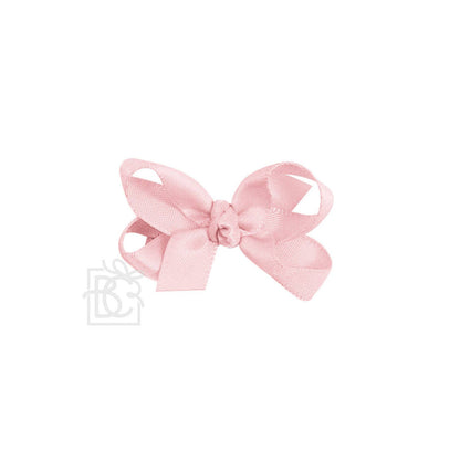 SATIN BOW ON CLIP: POWDER BLUE / 5.5" Huge - 2.25" Ribbon on Alligator Clip