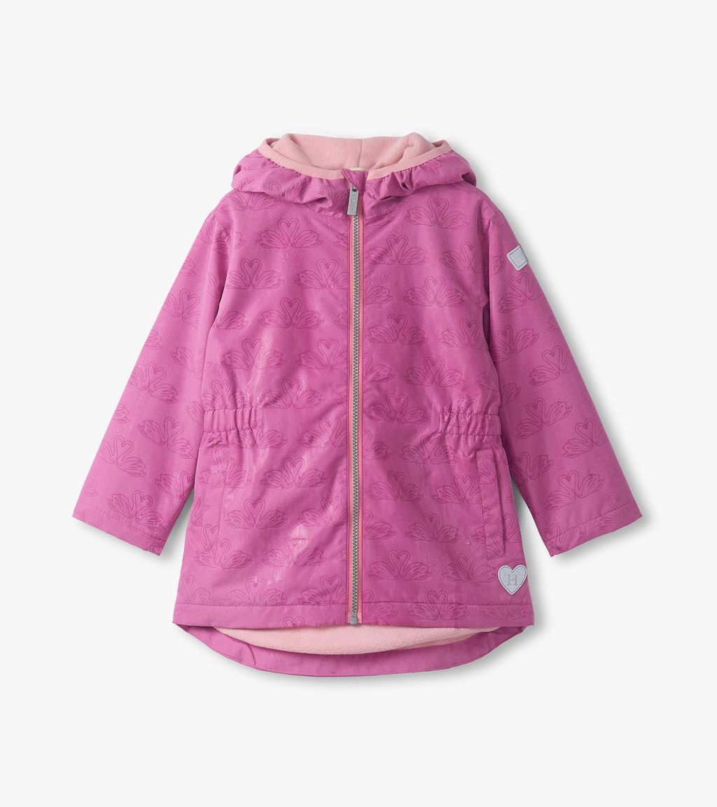 Heart Swans Color-Reveal Field Jacket
