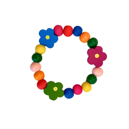 Wooden Flower Kids Bracelet