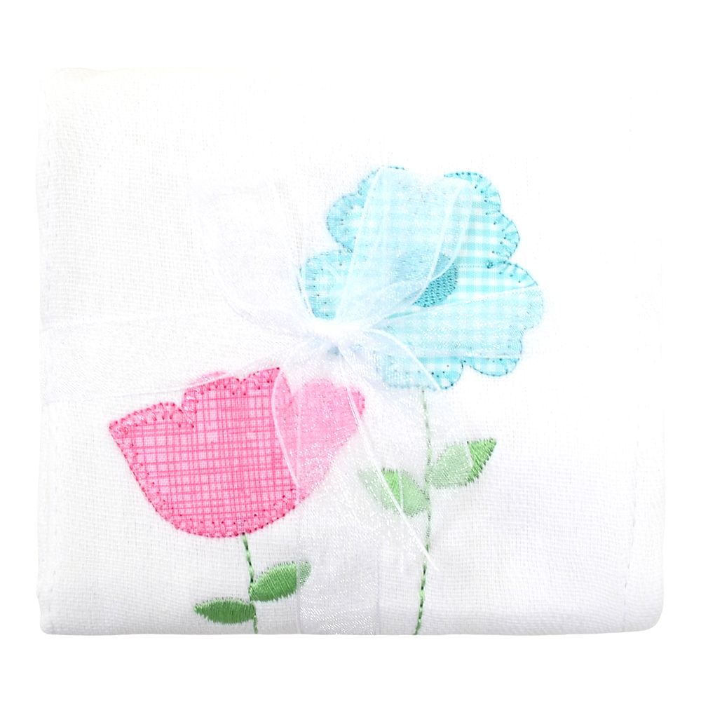 Garden Appliqued Burp Rag