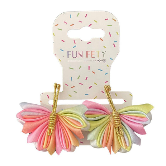 Rainbow Butterfly Hair Clip